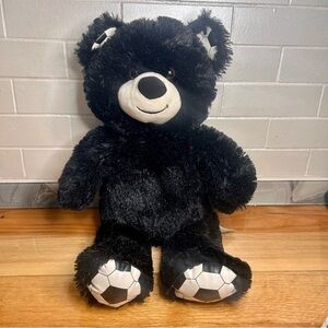 Build-A-Bear Black Plush with Soccer Ball Paws 09/18